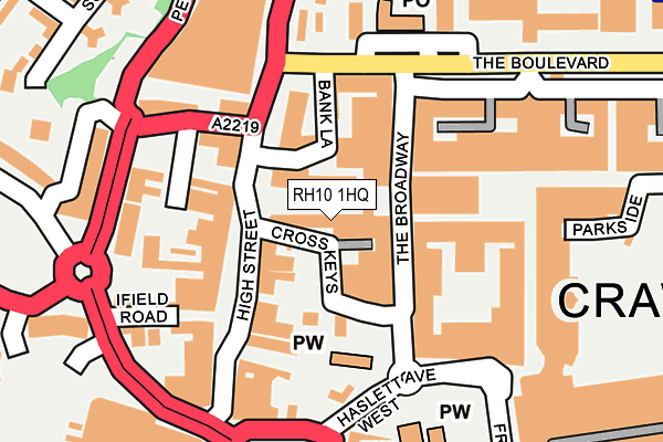 RH10 1HQ map - OS OpenMap – Local (Ordnance Survey) RH10 1HQ map - OS OpenMap – Local (Ordnance Survey)