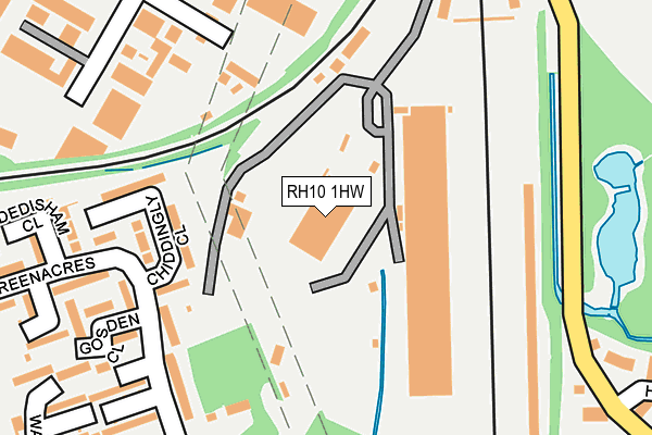 RH10 1HW map - OS OpenMap – Local (Ordnance Survey) RH10 1HW map - OS OpenMap – Local (Ordnance Survey)