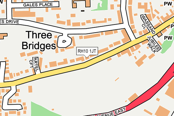 RH10 1JT map - OS OpenMap – Local (Ordnance Survey) RH10 1JT map - OS OpenMap – Local (Ordnance Survey)