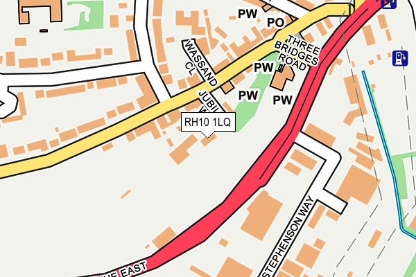 RH10 1LQ map - OS OpenMap – Local (Ordnance Survey) RH10 1LQ map - OS OpenMap – Local (Ordnance Survey)