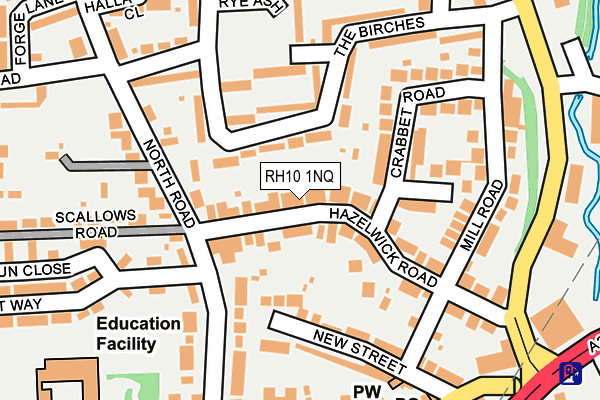 RH10 1NQ map - OS OpenMap – Local (Ordnance Survey)