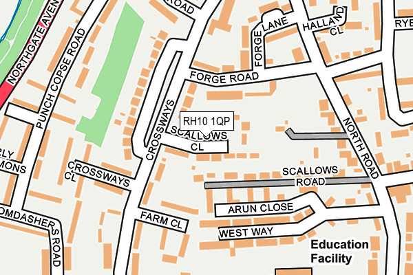 RH10 1QP map - OS OpenMap – Local (Ordnance Survey) RH10 1QP map - OS OpenMap – Local (Ordnance Survey)