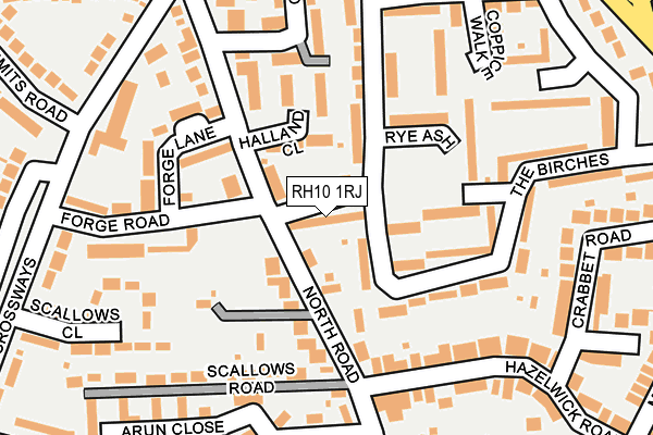 RH10 1RJ map - OS OpenMap – Local (Ordnance Survey) RH10 1RJ map - OS OpenMap – Local (Ordnance Survey)
