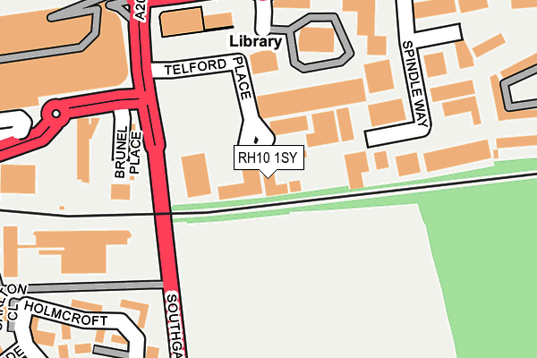 RH10 1SY map - OS OpenMap – Local (Ordnance Survey) RH10 1SY map - OS OpenMap – Local (Ordnance Survey)