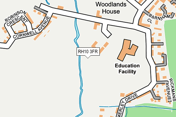 RH10 3FR map - OS OpenMap – Local (Ordnance Survey) RH10 3FR map - OS OpenMap – Local (Ordnance Survey)