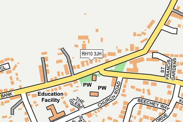 RH10 3JH map - OS OpenMap – Local (Ordnance Survey) RH10 3JH map - OS OpenMap – Local (Ordnance Survey)