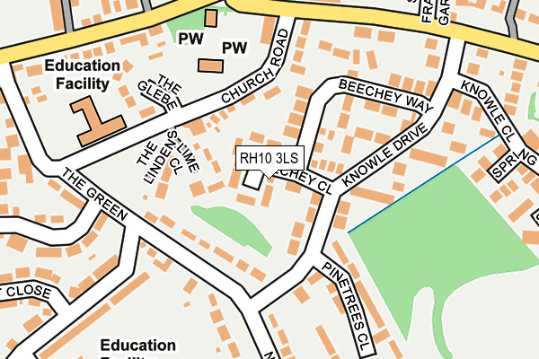 RH10 3LS map - OS OpenMap – Local (Ordnance Survey) RH10 3LS map - OS OpenMap – Local (Ordnance Survey)