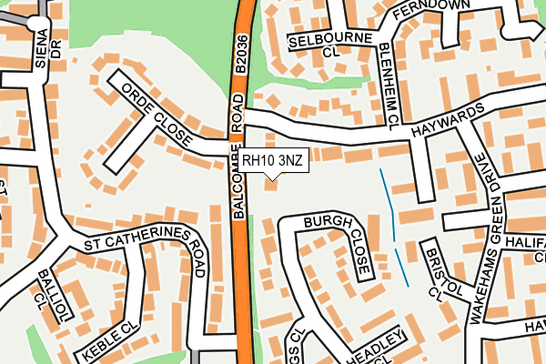 RH10 3NZ map - OS OpenMap – Local (Ordnance Survey) RH10 3NZ map - OS OpenMap – Local (Ordnance Survey)