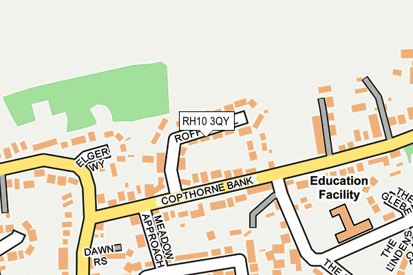 RH10 3QY map - OS OpenMap – Local (Ordnance Survey) RH10 3QY map - OS OpenMap – Local (Ordnance Survey)