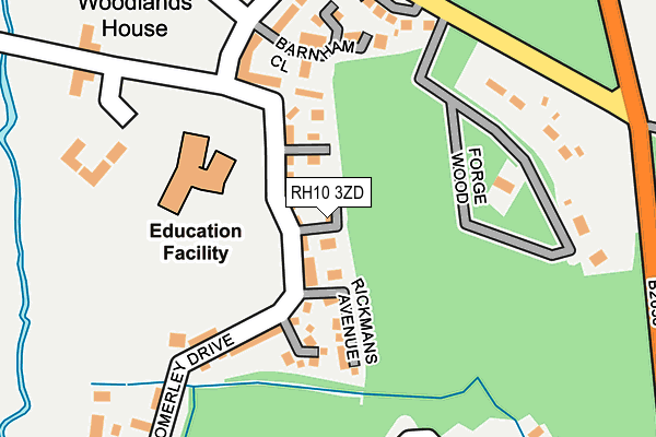 RH10 3ZD map - OS OpenMap – Local (Ordnance Survey) RH10 3ZD map - OS OpenMap – Local (Ordnance Survey)