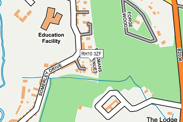 RH10 3ZF map - OS OpenMap – Local (Ordnance Survey) RH10 3ZF map - OS OpenMap – Local (Ordnance Survey)