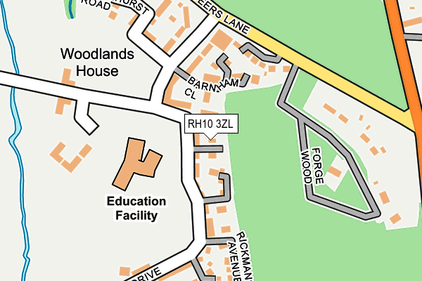RH10 3ZL map - OS OpenMap – Local (Ordnance Survey) RH10 3ZL map - OS OpenMap – Local (Ordnance Survey)