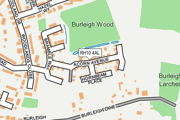 RH10 4AL map - OS OpenMap – Local (Ordnance Survey) RH10 4AL map - OS OpenMap – Local (Ordnance Survey)
