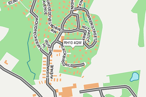 RH10 4QW map - OS OpenMap – Local (Ordnance Survey) RH10 4QW map - OS OpenMap – Local (Ordnance Survey)