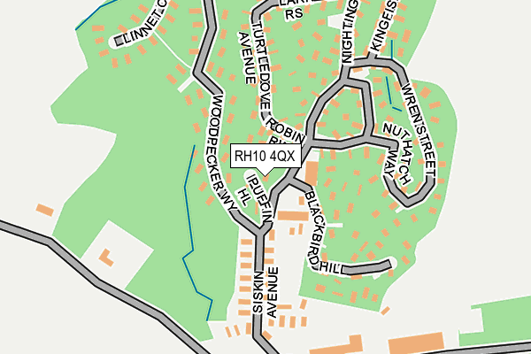 RH10 4QX map - OS OpenMap – Local (Ordnance Survey) RH10 4QX map - OS OpenMap – Local (Ordnance Survey)
