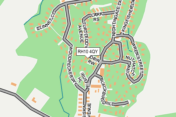 RH10 4QY map - OS OpenMap – Local (Ordnance Survey)