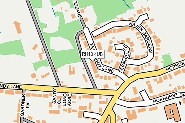 RH10 4UB map - OS OpenMap – Local (Ordnance Survey) RH10 4UB map - OS OpenMap – Local (Ordnance Survey)