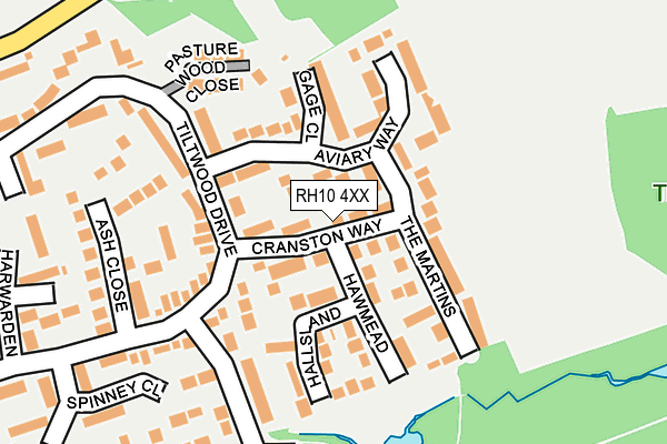 RH10 4XX map - OS OpenMap – Local (Ordnance Survey) RH10 4XX map - OS OpenMap – Local (Ordnance Survey)