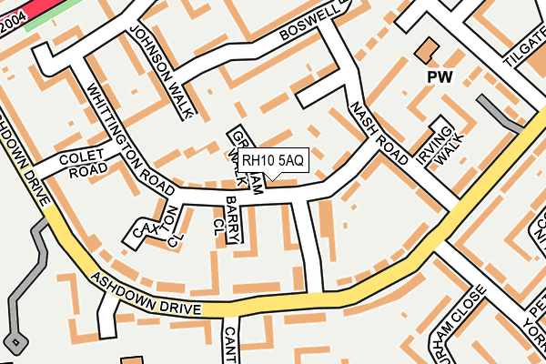 RH10 5AQ map - OS OpenMap – Local (Ordnance Survey) RH10 5AQ map - OS OpenMap – Local (Ordnance Survey)