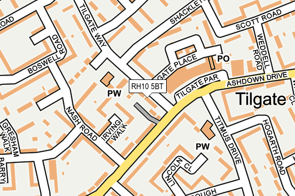 RH10 5BT map - OS OpenMap – Local (Ordnance Survey) RH10 5BT map - OS OpenMap – Local (Ordnance Survey)