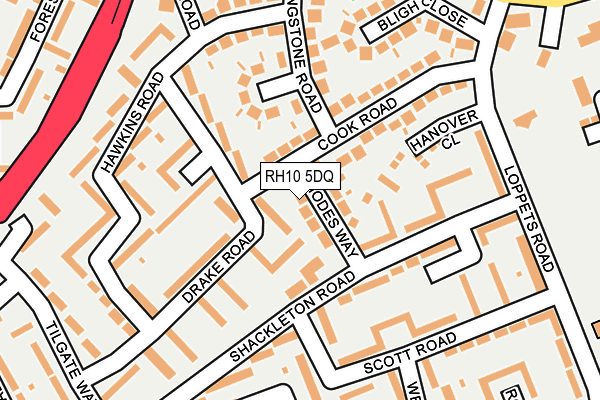 RH10 5DQ map - OS OpenMap – Local (Ordnance Survey) RH10 5DQ map - OS OpenMap – Local (Ordnance Survey)