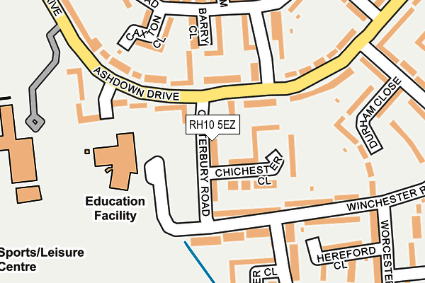 RH10 5EZ map - OS OpenMap – Local (Ordnance Survey)