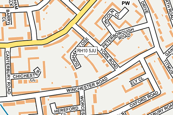 RH10 5JU map - OS OpenMap – Local (Ordnance Survey) RH10 5JU map - OS OpenMap – Local (Ordnance Survey)