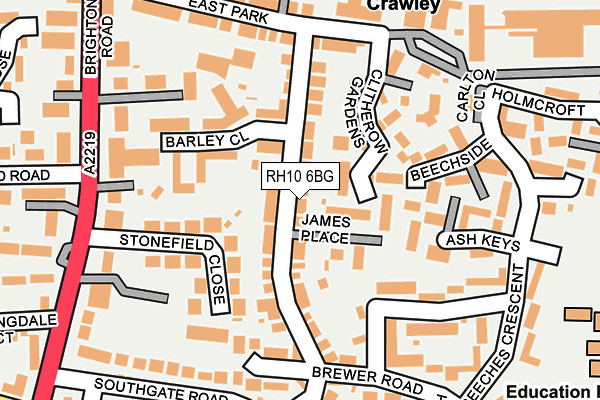 RH10 6BG map - OS OpenMap – Local (Ordnance Survey) RH10 6BG map - OS OpenMap – Local (Ordnance Survey)