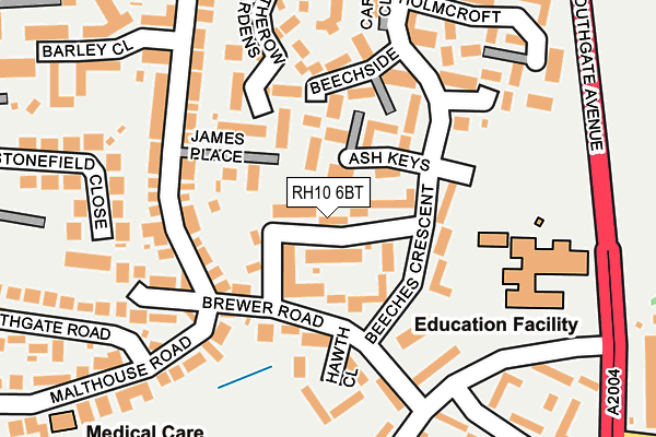 RH10 6BT map - OS OpenMap – Local (Ordnance Survey) RH10 6BT map - OS OpenMap – Local (Ordnance Survey)
