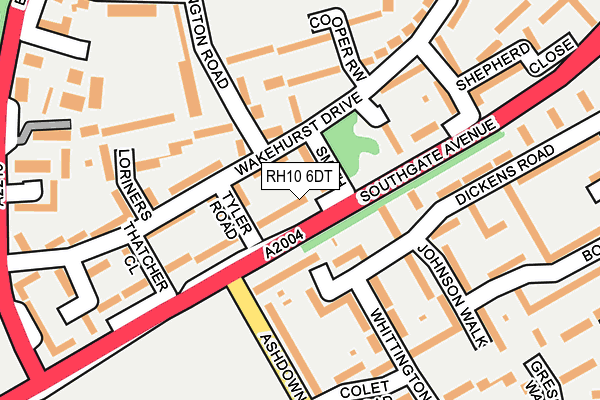RH10 6DT map - OS OpenMap – Local (Ordnance Survey) RH10 6DT map - OS OpenMap – Local (Ordnance Survey)
