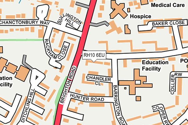 RH10 6EU map - OS OpenMap – Local (Ordnance Survey) RH10 6EU map - OS OpenMap – Local (Ordnance Survey)
