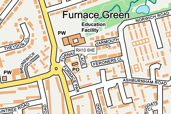 RH10 6HE map - OS OpenMap – Local (Ordnance Survey) RH10 6HE map - OS OpenMap – Local (Ordnance Survey)