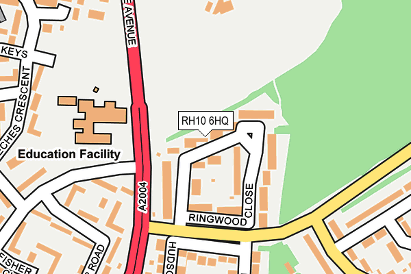RH10 6HQ map - OS OpenMap – Local (Ordnance Survey) RH10 6HQ map - OS OpenMap – Local (Ordnance Survey)