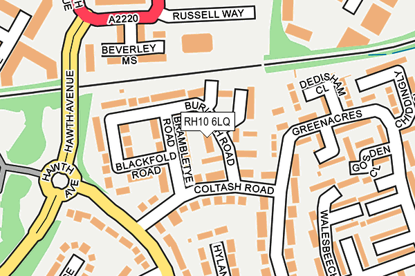 RH10 6LQ map - OS OpenMap – Local (Ordnance Survey) RH10 6LQ map - OS OpenMap – Local (Ordnance Survey)