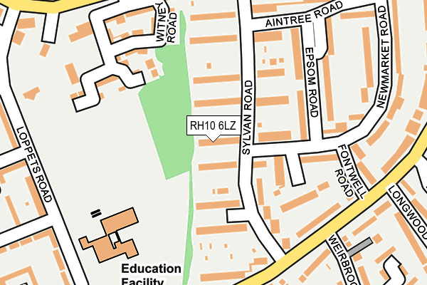 RH10 6LZ map - OS OpenMap – Local (Ordnance Survey) RH10 6LZ map - OS OpenMap – Local (Ordnance Survey)