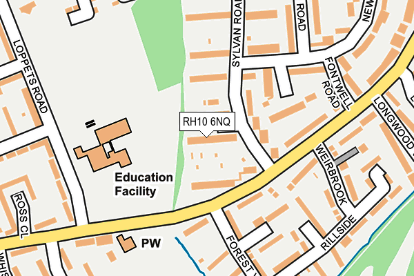 RH10 6NQ map - OS OpenMap – Local (Ordnance Survey) RH10 6NQ map - OS OpenMap – Local (Ordnance Survey)