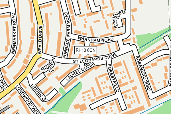 RH10 6QN map - OS OpenMap – Local (Ordnance Survey) RH10 6QN map - OS OpenMap – Local (Ordnance Survey)