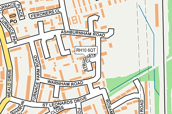 RH10 6QT map - OS OpenMap – Local (Ordnance Survey) RH10 6QT map - OS OpenMap – Local (Ordnance Survey)