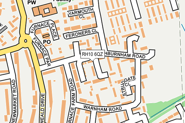 RH10 6QZ map - OS OpenMap – Local (Ordnance Survey) RH10 6QZ map - OS OpenMap – Local (Ordnance Survey)