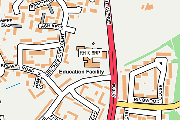 RH10 6RP map - OS OpenMap – Local (Ordnance Survey) RH10 6RP map - OS OpenMap – Local (Ordnance Survey)