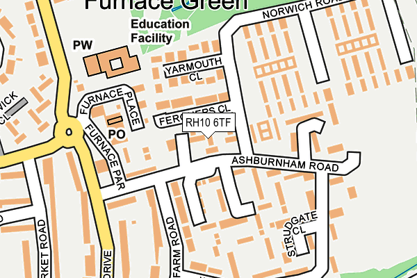 RH10 6TF map - OS OpenMap – Local (Ordnance Survey) RH10 6TF map - OS OpenMap – Local (Ordnance Survey)