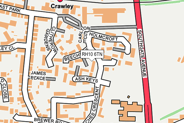 RH10 6TN map - OS OpenMap – Local (Ordnance Survey) RH10 6TN map - OS OpenMap – Local (Ordnance Survey)