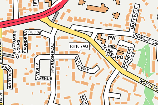 RH10 7AQ map - OS OpenMap – Local (Ordnance Survey) RH10 7AQ map - OS OpenMap – Local (Ordnance Survey)
