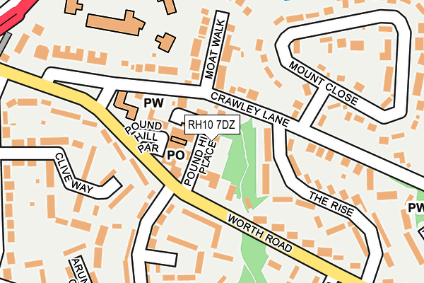 RH10 7DZ map - OS OpenMap – Local (Ordnance Survey) RH10 7DZ map - OS OpenMap – Local (Ordnance Survey)