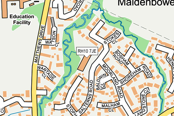 RH10 7JE map - OS OpenMap – Local (Ordnance Survey) RH10 7JE map - OS OpenMap – Local (Ordnance Survey)