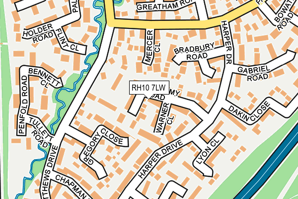 RH10 7LW map - OS OpenMap – Local (Ordnance Survey) RH10 7LW map - OS OpenMap – Local (Ordnance Survey)