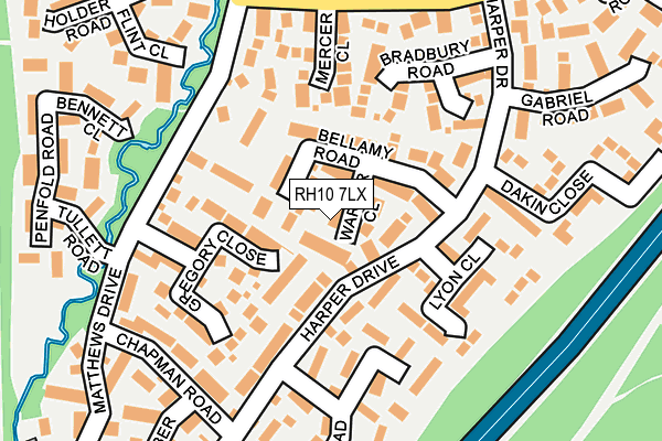 RH10 7LX map - OS OpenMap – Local (Ordnance Survey) RH10 7LX map - OS OpenMap – Local (Ordnance Survey)