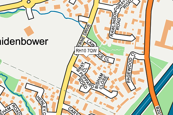 RH10 7QW map - OS OpenMap – Local (Ordnance Survey) RH10 7QW map - OS OpenMap – Local (Ordnance Survey)
