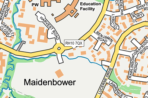 RH10 7QX map - OS OpenMap – Local (Ordnance Survey) RH10 7QX map - OS OpenMap – Local (Ordnance Survey)
