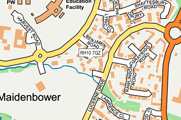 RH10 7QZ map - OS OpenMap – Local (Ordnance Survey) RH10 7QZ map - OS OpenMap – Local (Ordnance Survey)